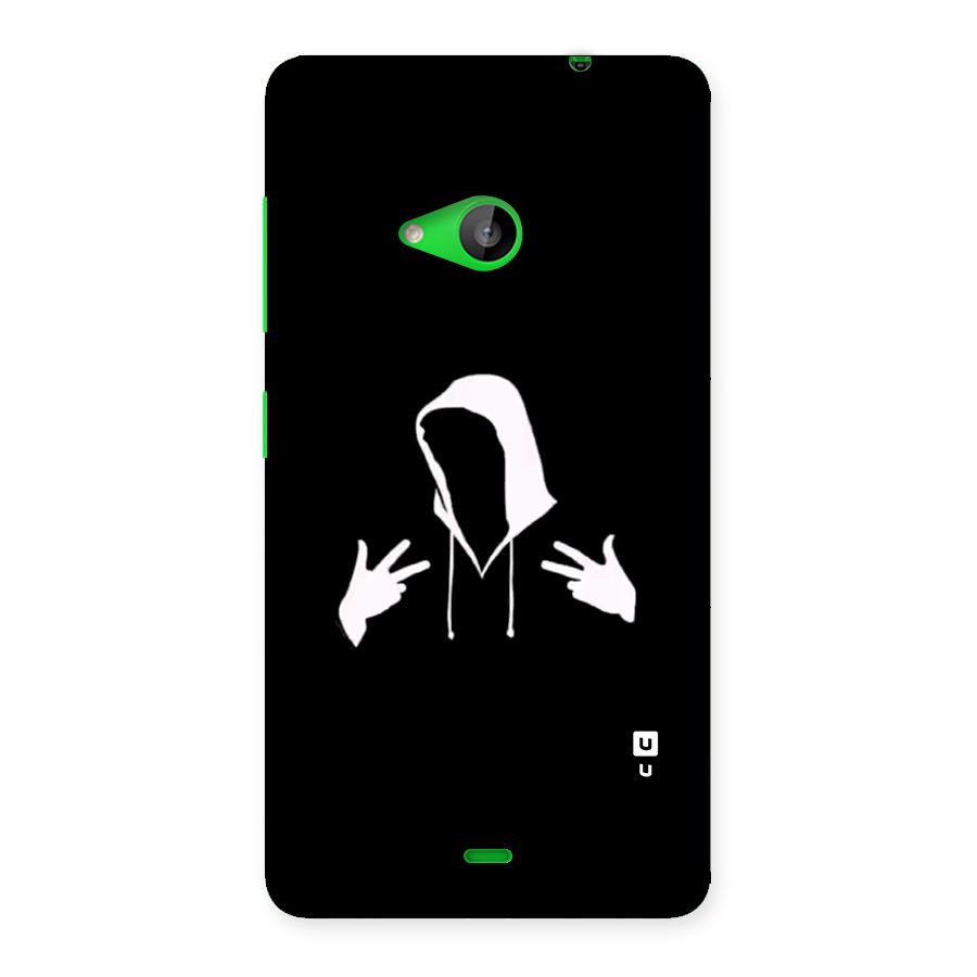 Cool Hoodie Silhouette Back Case for Lumia 535
