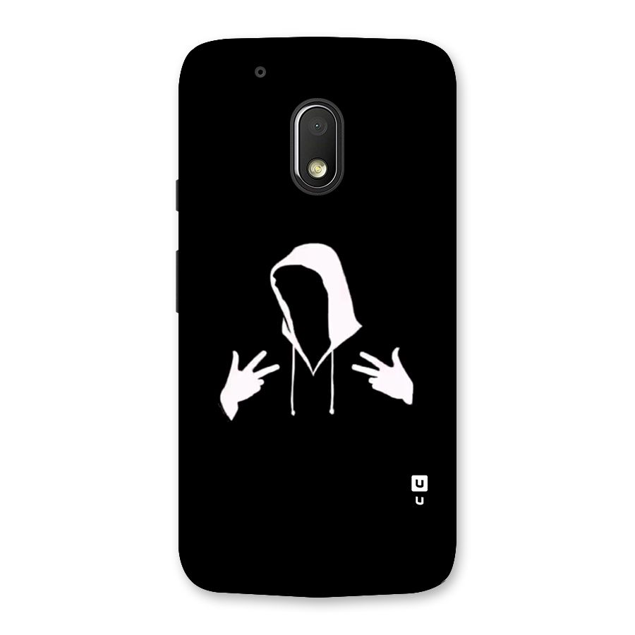 Cool Hoodie Silhouette Back Case for Moto G4 Play