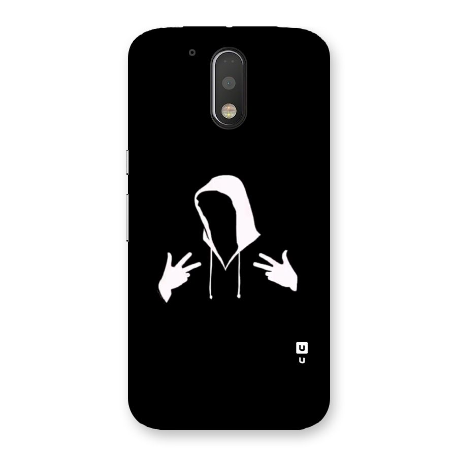 Cool Hoodie Silhouette Back Case for Moto G4 Plus