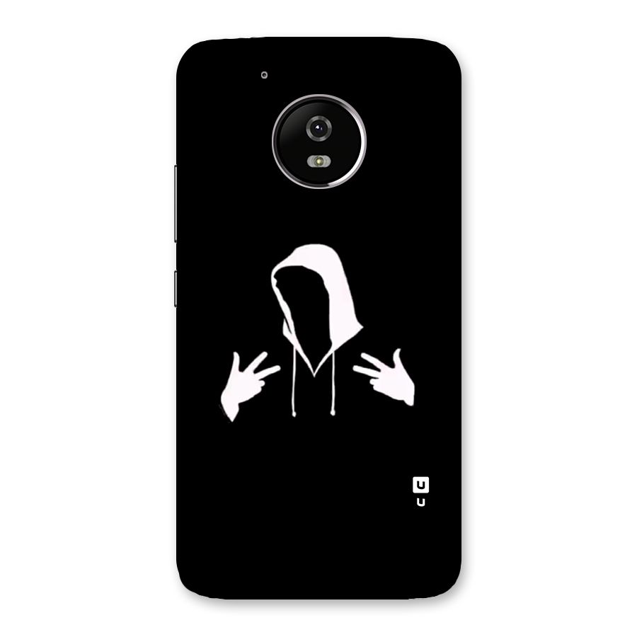 Cool Hoodie Silhouette Back Case for Moto G5