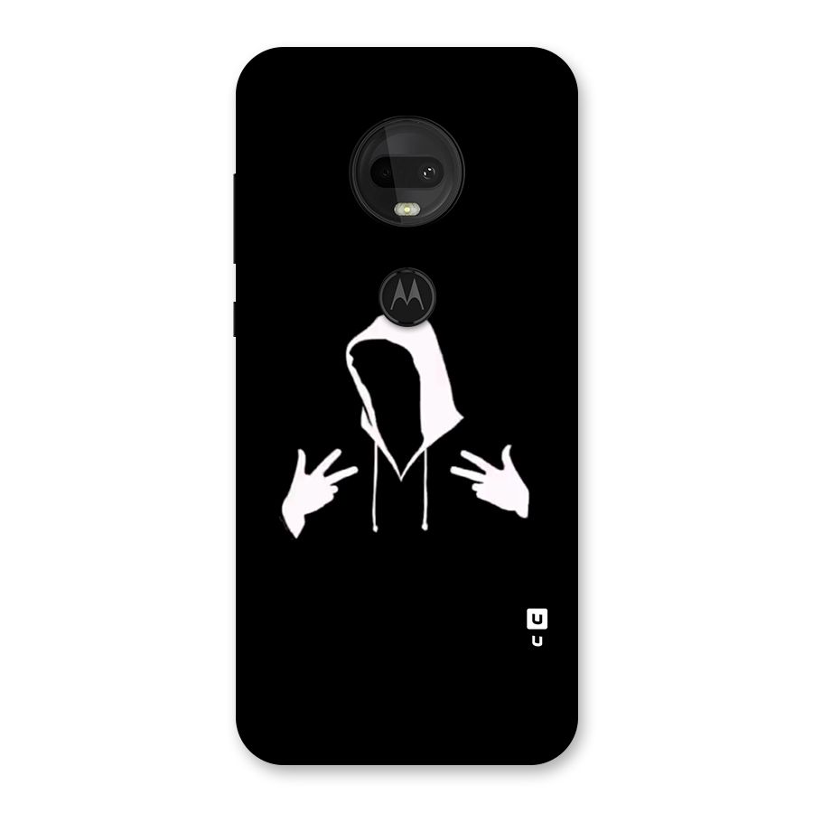 Cool Hoodie Silhouette Back Case for Moto G7
