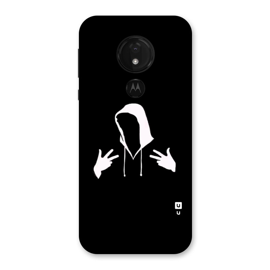 Cool Hoodie Silhouette Back Case for Moto G7 Power