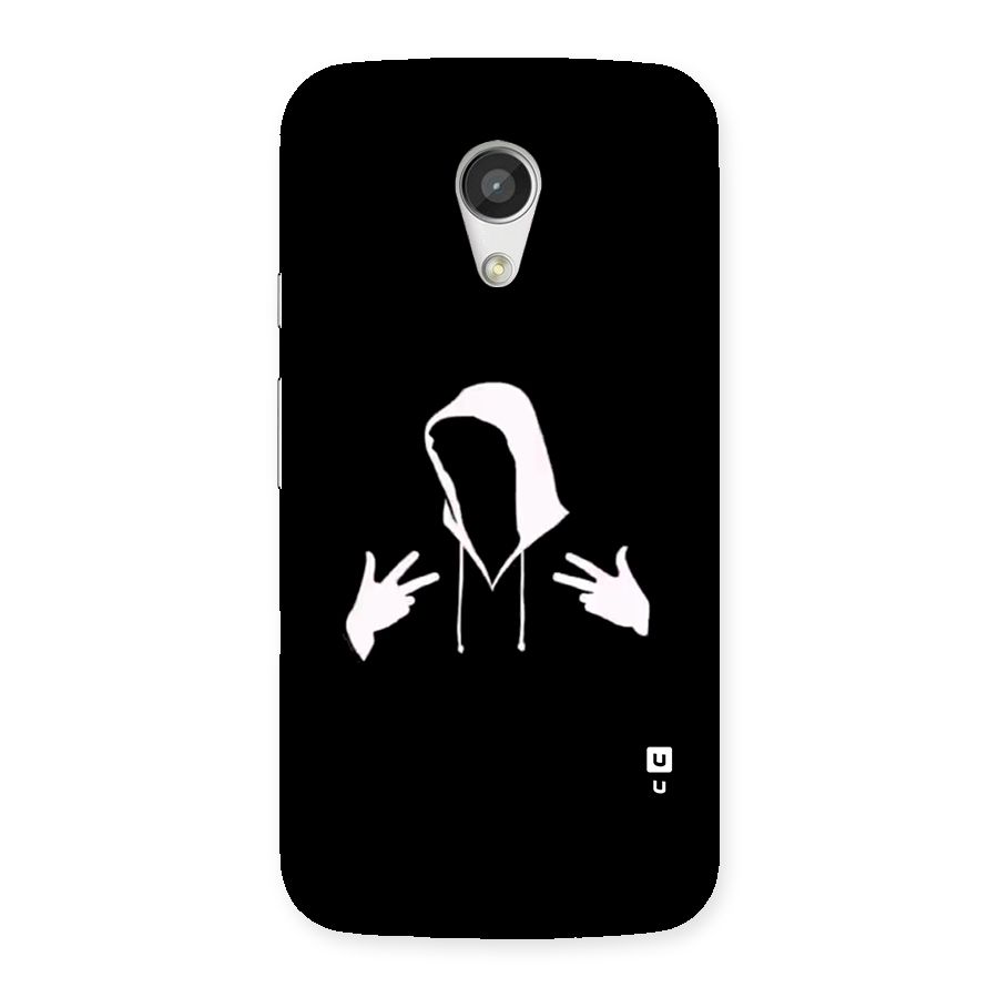 Cool Hoodie Silhouette Back Case for Moto G 2nd Gen