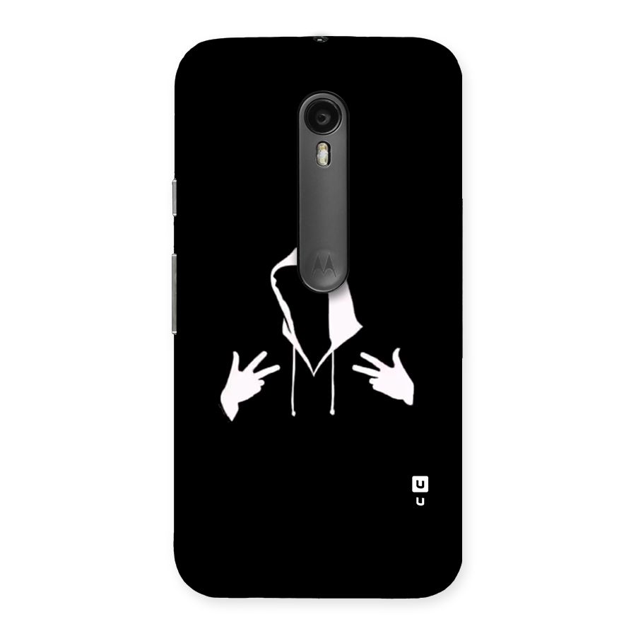 Cool Hoodie Silhouette Back Case for Moto G Turbo