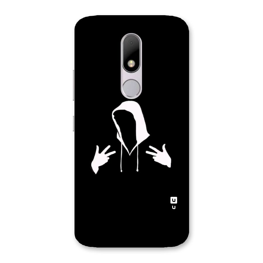 Cool Hoodie Silhouette Back Case for Moto M