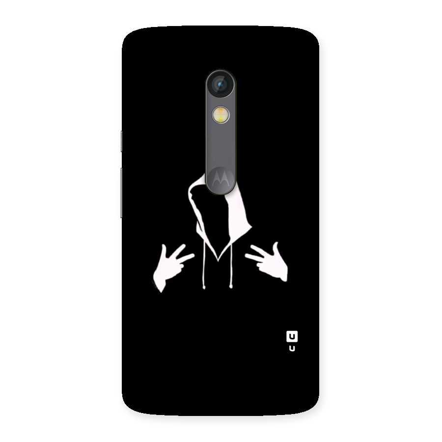 Cool Hoodie Silhouette Back Case for Moto X Play