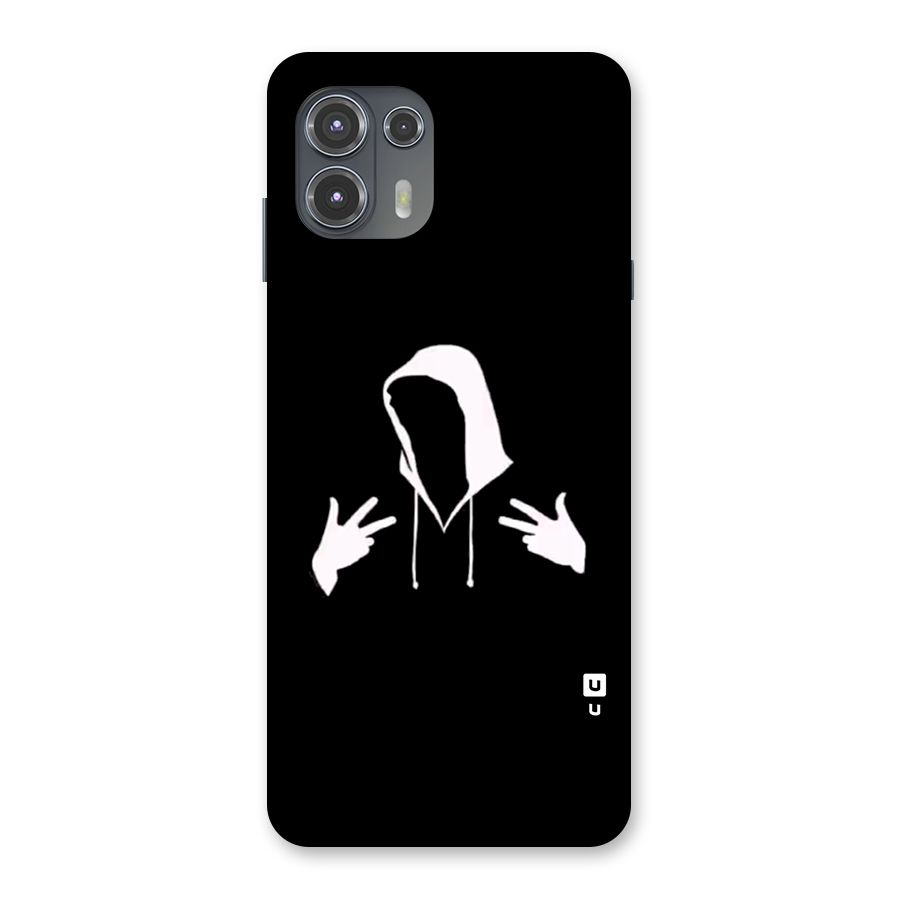 Cool Hoodie Silhouette Back Case for Motorola Edge 20 Fusion