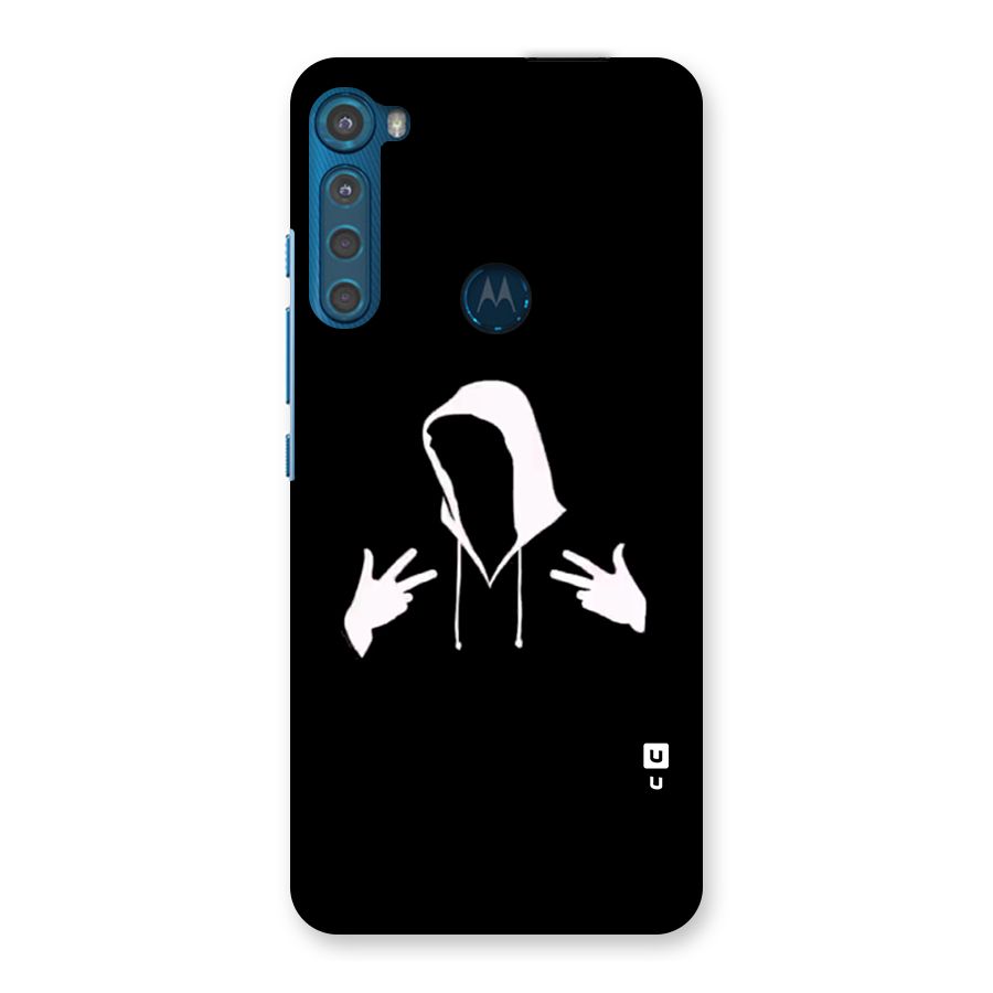 Cool Hoodie Silhouette Back Case for Motorola One Fusion Plus