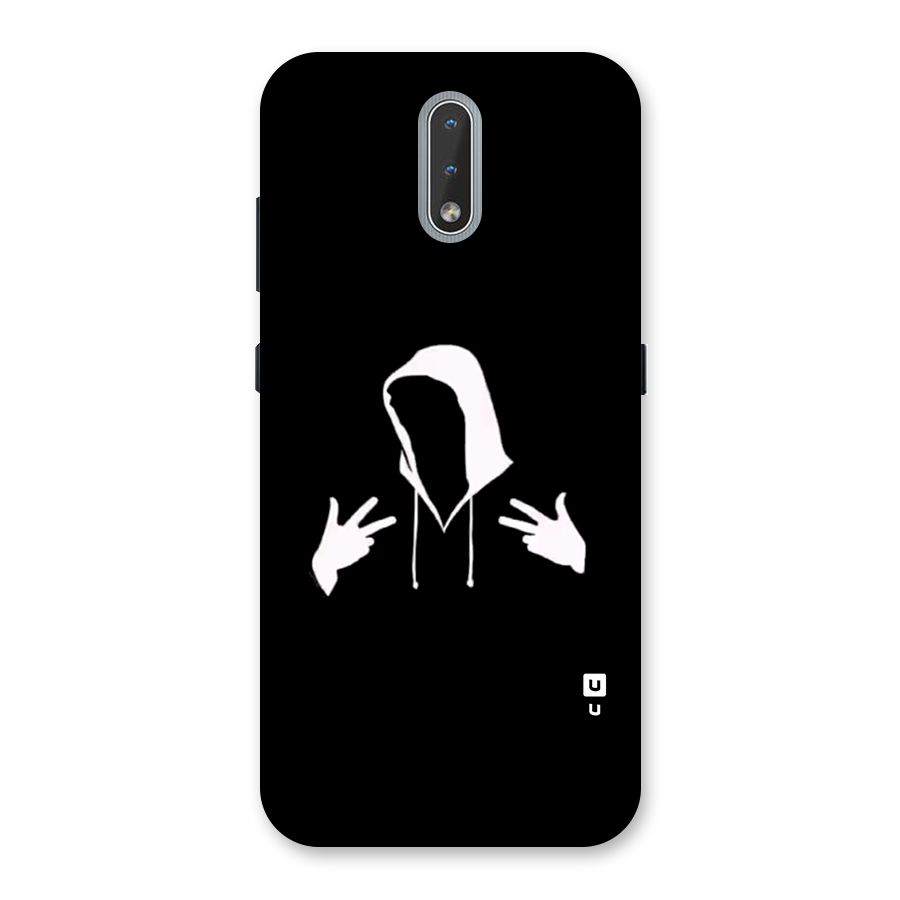 Cool Hoodie Silhouette Back Case for Nokia 2.3
