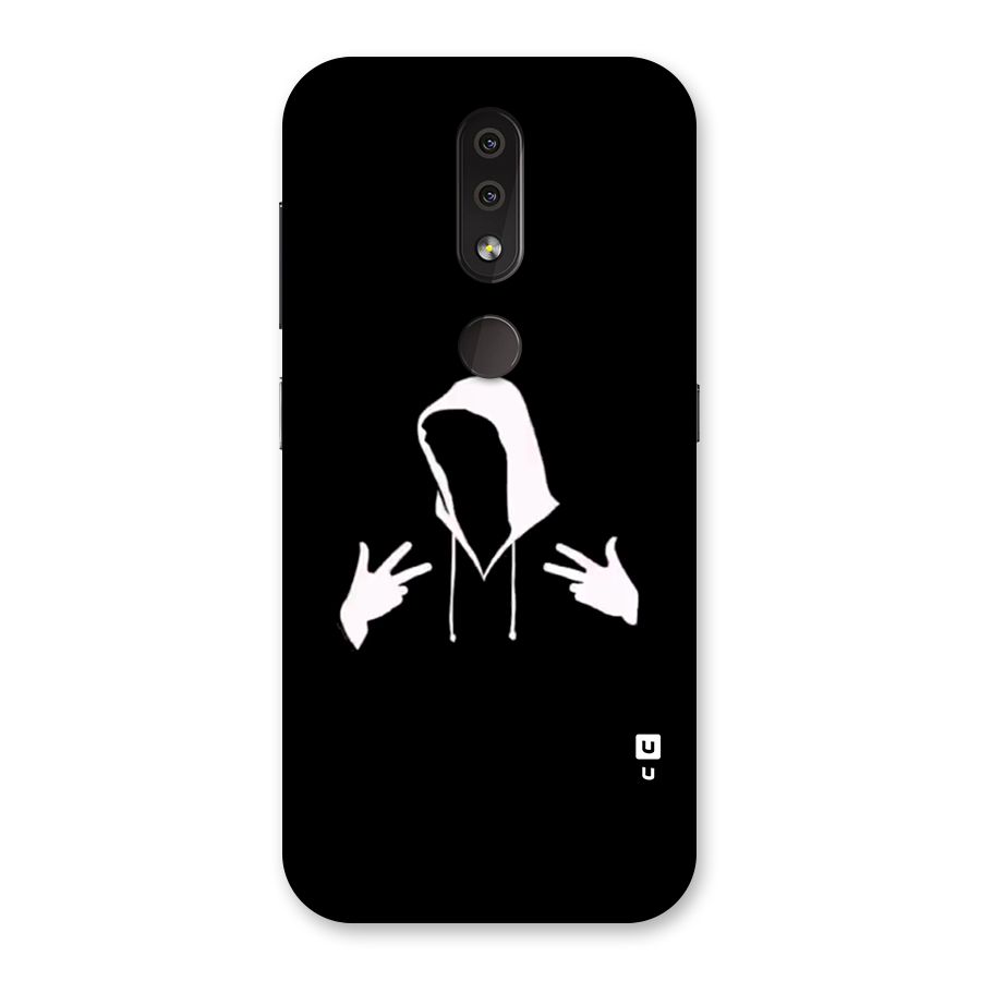Cool Hoodie Silhouette Back Case for Nokia 4.2