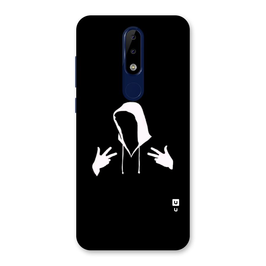 Cool Hoodie Silhouette Back Case for Nokia 5.1 Plus