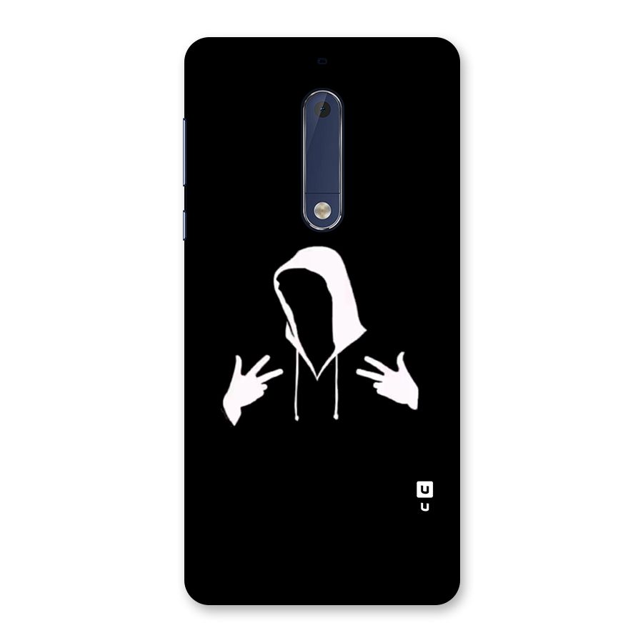 Cool Hoodie Silhouette Back Case for Nokia 5