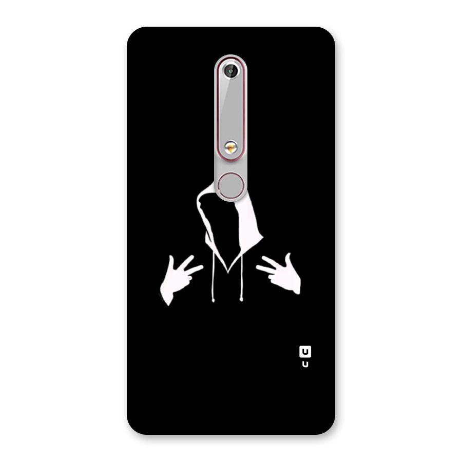 Cool Hoodie Silhouette Back Case for Nokia 6.1