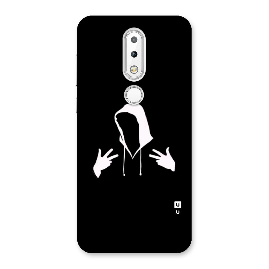 Cool Hoodie Silhouette Back Case for Nokia 6.1 Plus