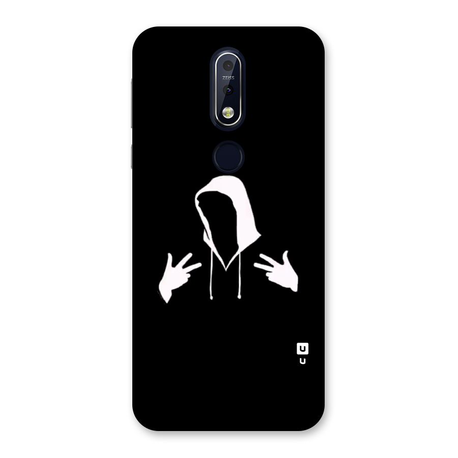 Cool Hoodie Silhouette Back Case for Nokia 7.1