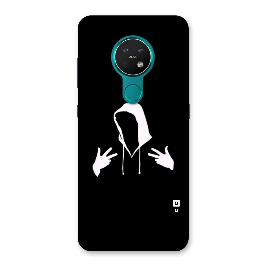 Cool Hoodie Silhouette Back Case for Nokia 7.2