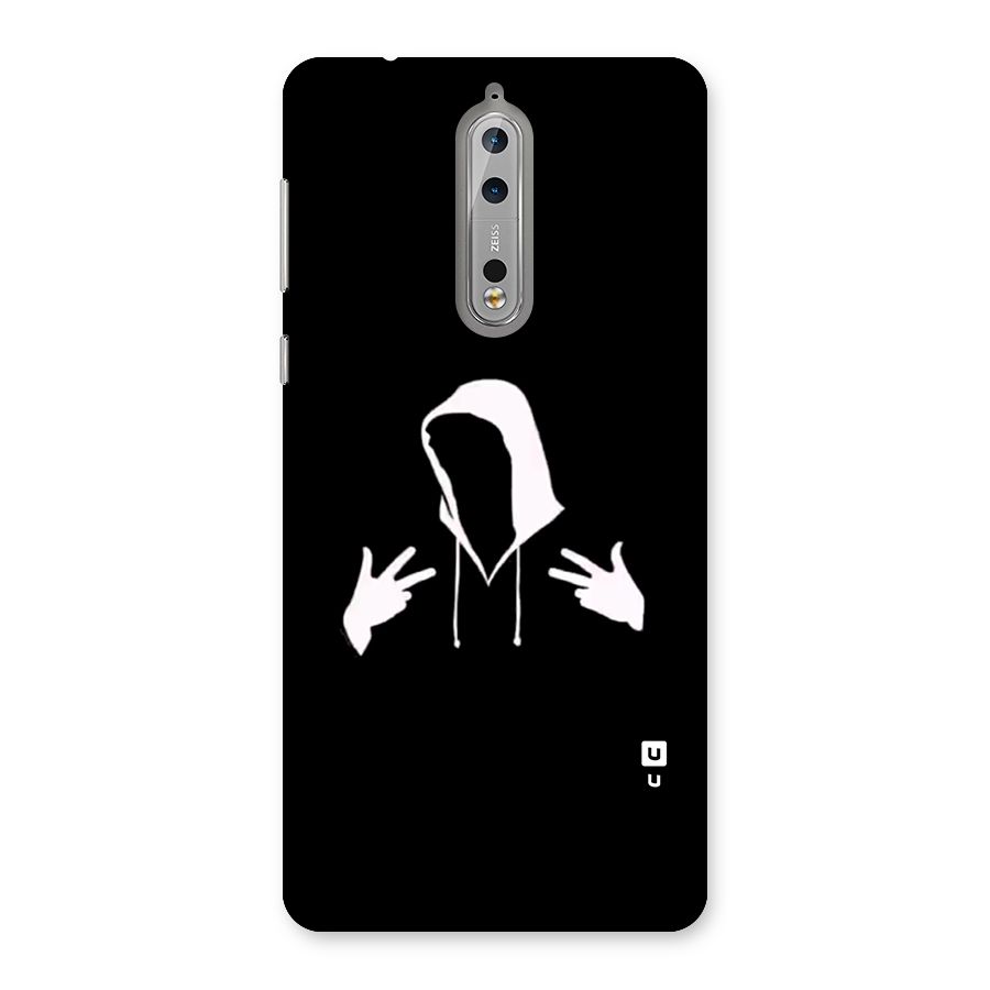 Cool Hoodie Silhouette Back Case for Nokia 8