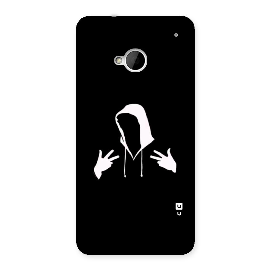 Cool Hoodie Silhouette Back Case for One M7 (Single Sim)