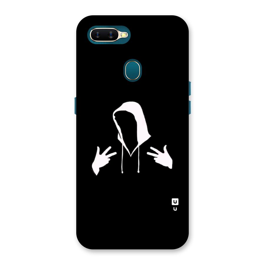 Cool Hoodie Silhouette Back Case for Oppo A12s