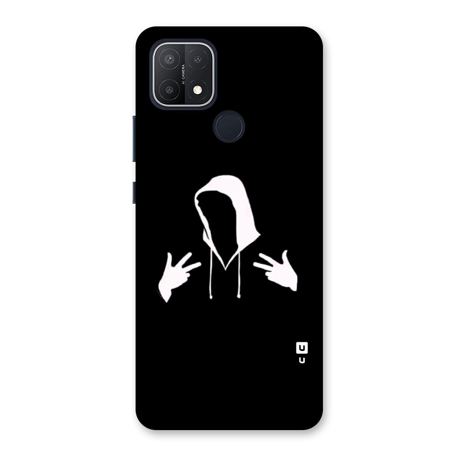 Cool Hoodie Silhouette Back Case for Oppo A15