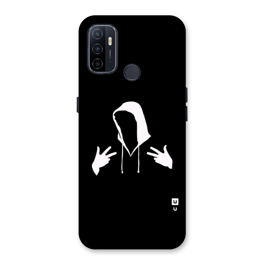 Cool Hoodie Silhouette Back Case for Oppo A32