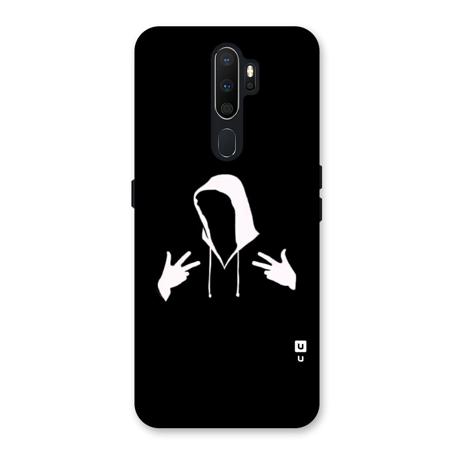 Cool Hoodie Silhouette Back Case for Oppo A5 (2020)