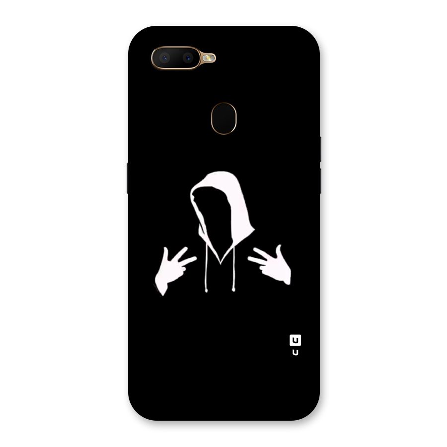 Cool Hoodie Silhouette Back Case for Oppo A5s