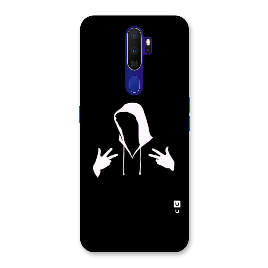 Cool Hoodie Silhouette Back Case for Oppo A9 (2020)