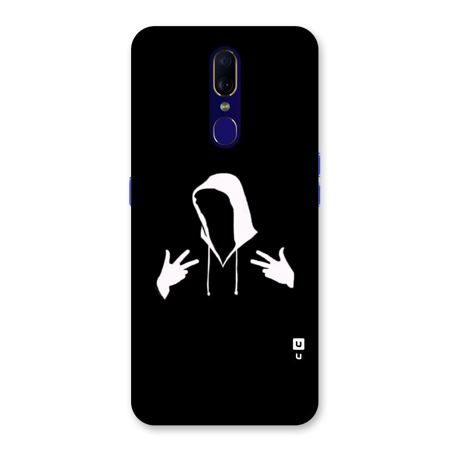 Cool Hoodie Silhouette Back Case for Oppo F11