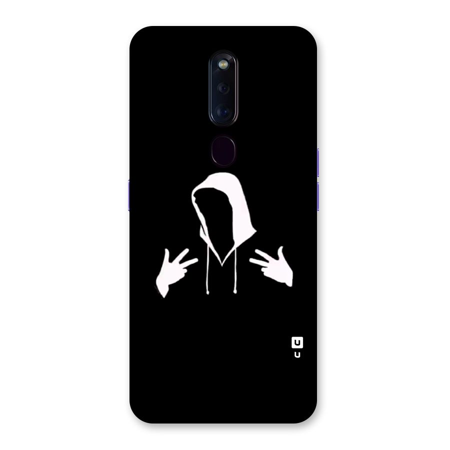 Cool Hoodie Silhouette Back Case for Oppo F11 Pro