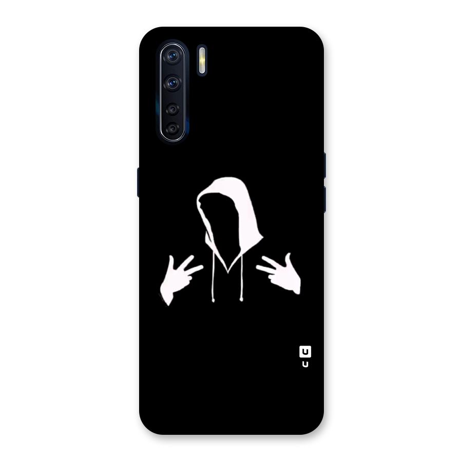 Cool Hoodie Silhouette Back Case for Oppo F15