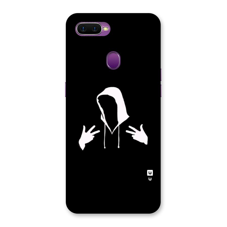 Cool Hoodie Silhouette Back Case for Oppo F9