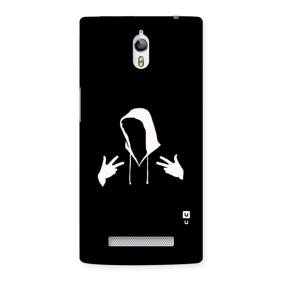Cool Hoodie Silhouette Back Case for Oppo Find 7