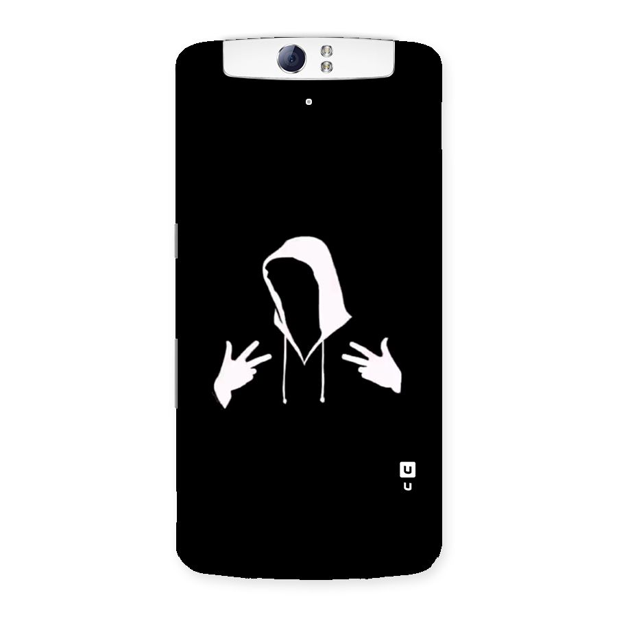 Cool Hoodie Silhouette Back Case for Oppo N1