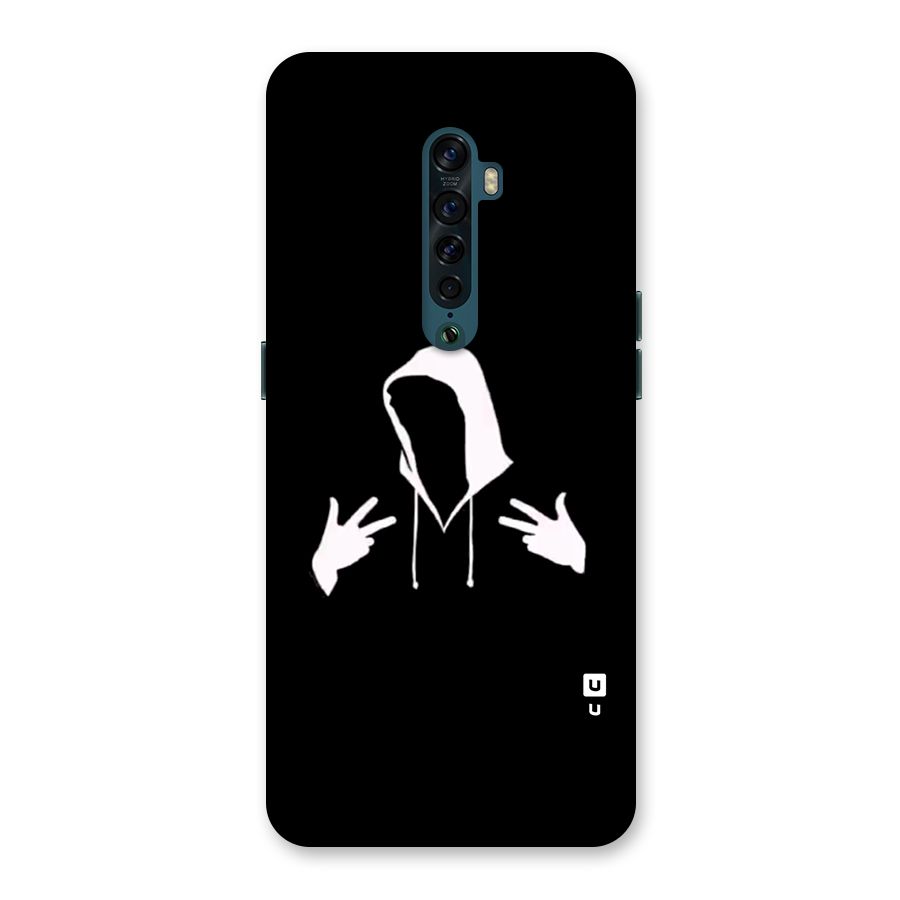 Cool Hoodie Silhouette Back Case for Oppo Reno2