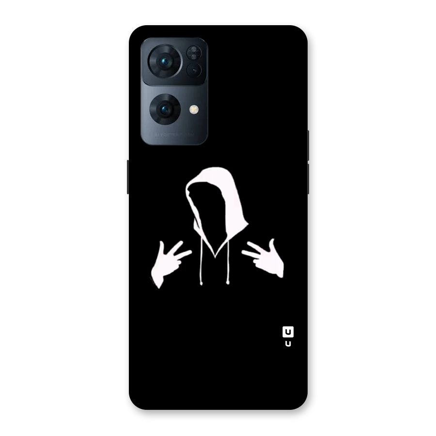Cool Hoodie Silhouette Back Case for Oppo Reno7 Pro 5G