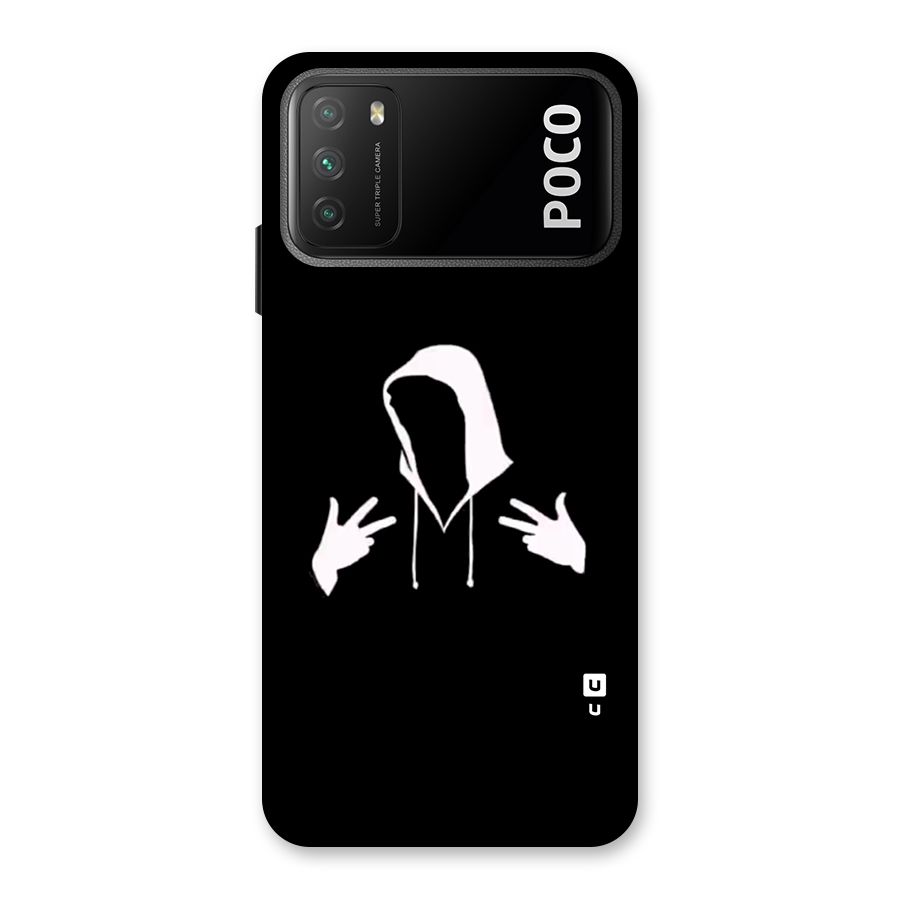 Cool Hoodie Silhouette Back Case for Poco M3
