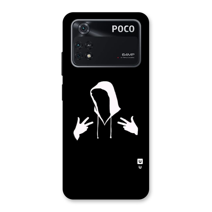 Cool Hoodie Silhouette Back Case for Poco M4 Pro 4G