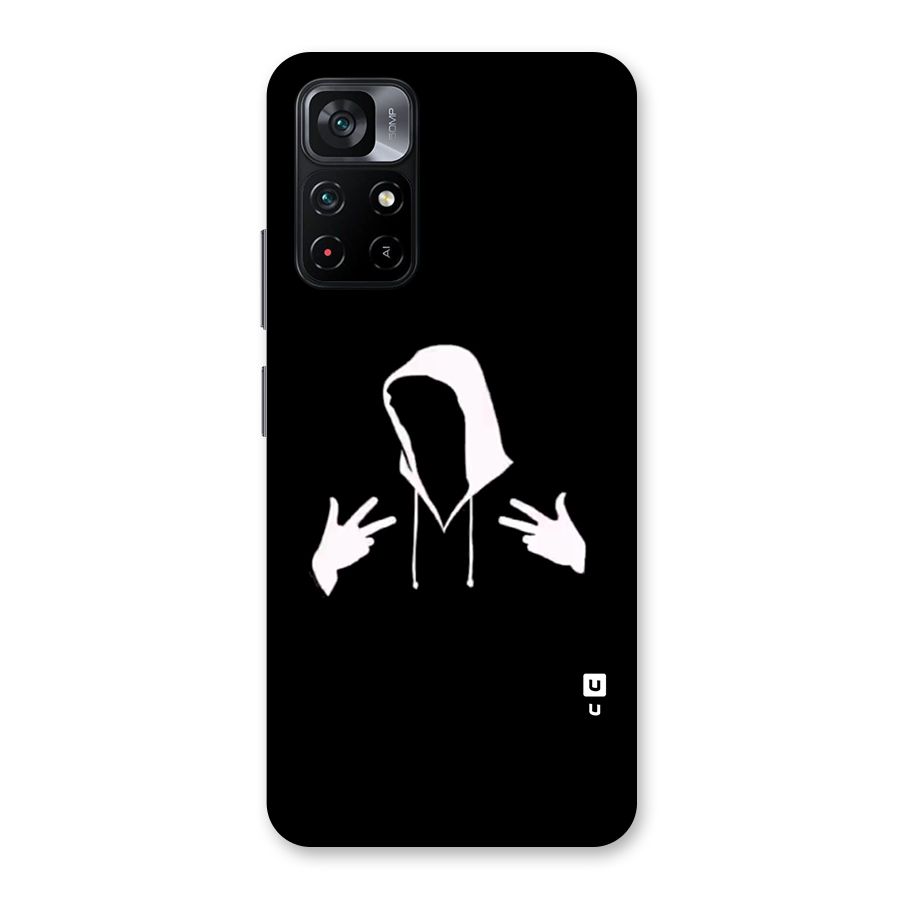 Cool Hoodie Silhouette Back Case for Poco M4 Pro 5G