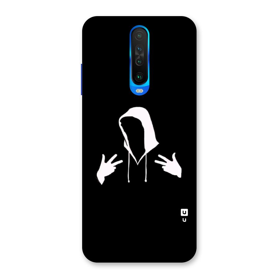 Cool Hoodie Silhouette Back Case for Poco X2