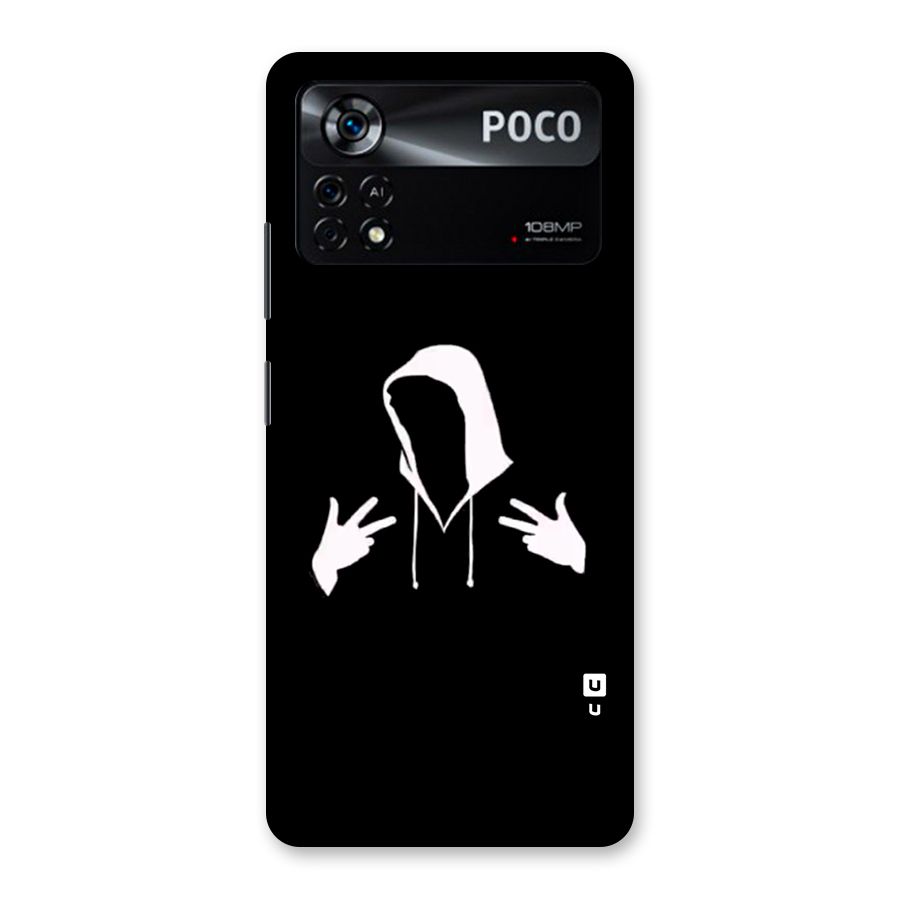 Cool Hoodie Silhouette Back Case for Poco X4 Pro 5G