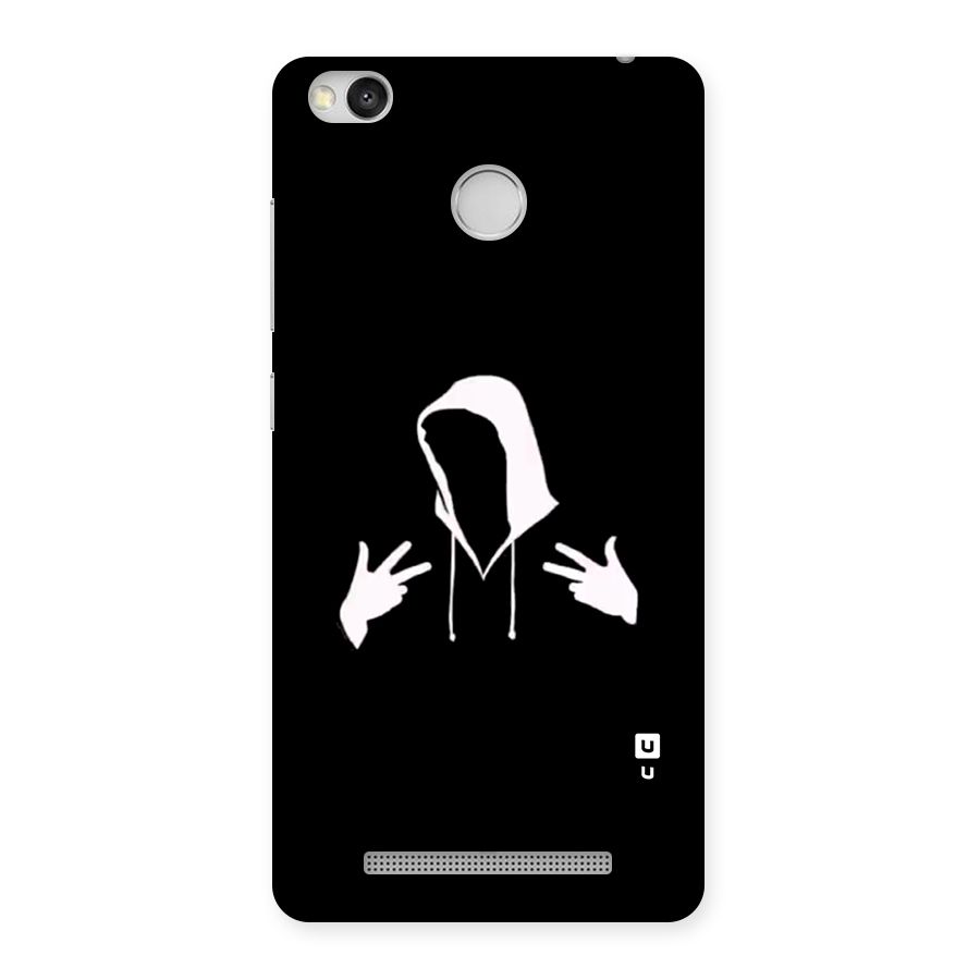 Cool Hoodie Silhouette Back Case for Redmi 3S Prime