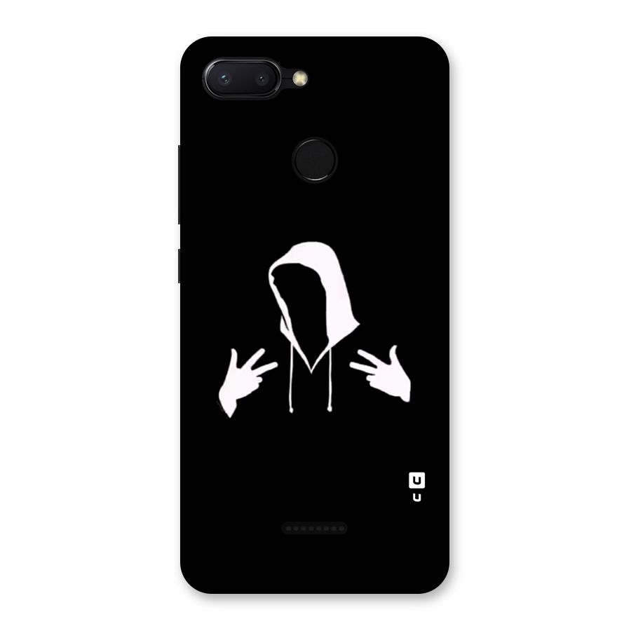 Cool Hoodie Silhouette Back Case for Redmi 6