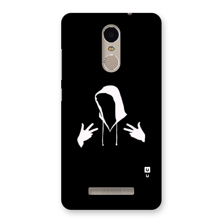 Cool Hoodie Silhouette Back Case for Redmi Note 3