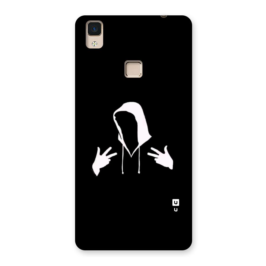 Cool Hoodie Silhouette Back Case for V3 Max