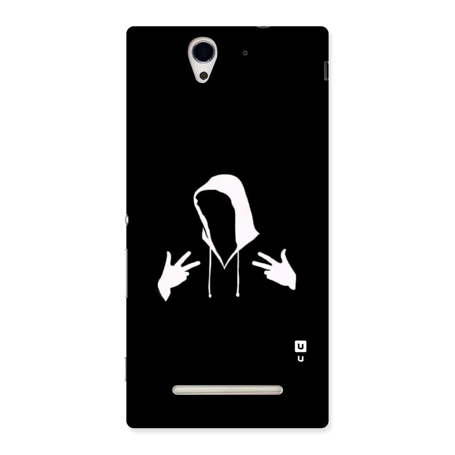 Cool Hoodie Silhouette Back Case for Xperia C3