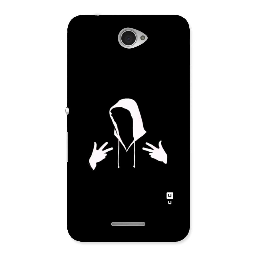 Cool Hoodie Silhouette Back Case for Xperia E4