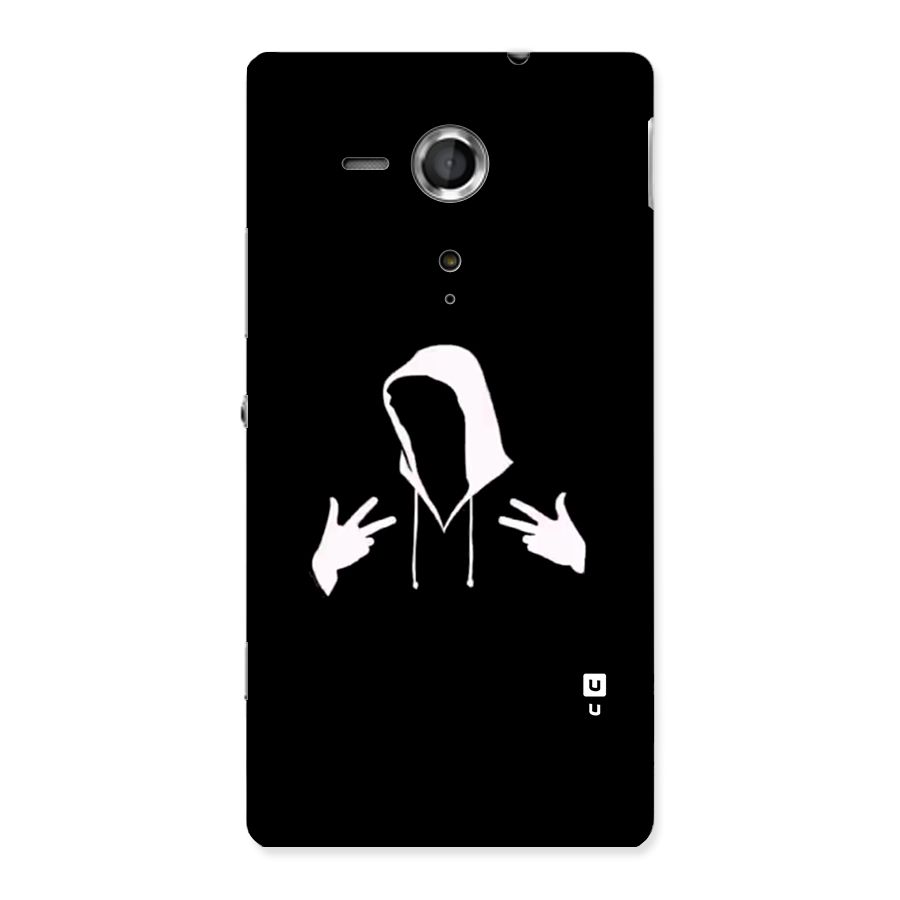 Cool Hoodie Silhouette Back Case for Xperia Sp