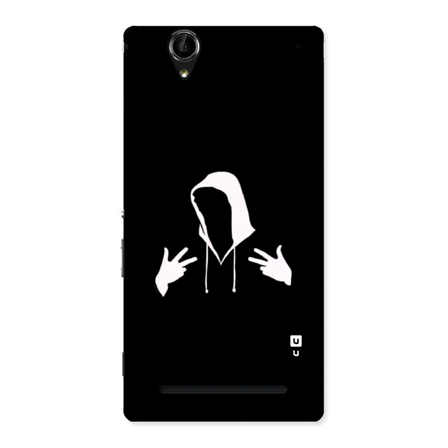 Cool Hoodie Silhouette Back Case for Xperia T2