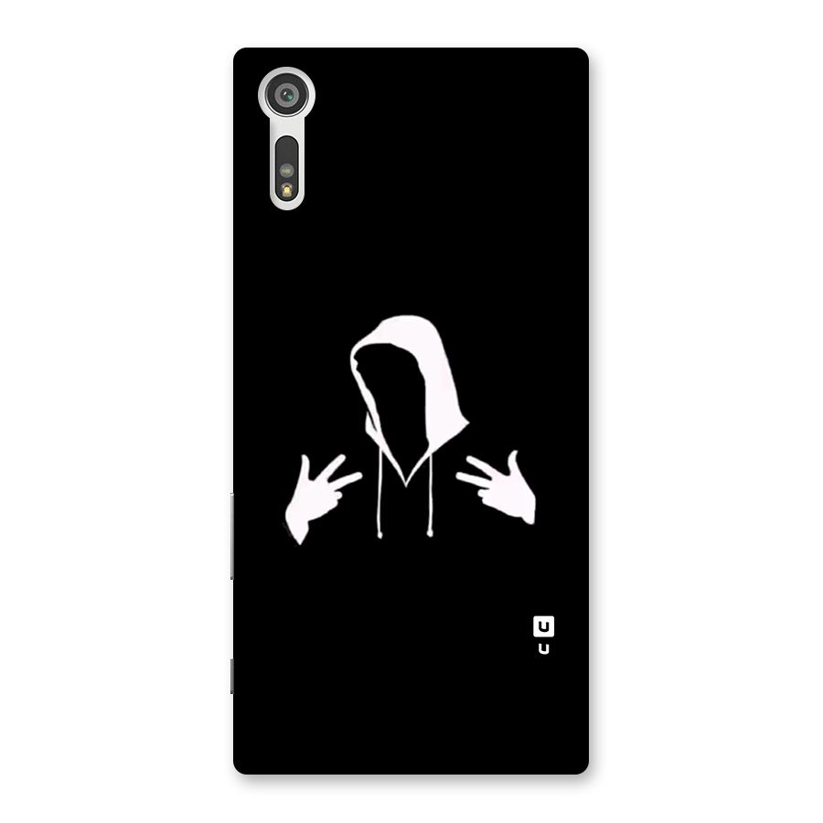 Cool Hoodie Silhouette Back Case for Xperia XZ